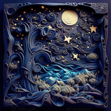 3D model starry night (STL)